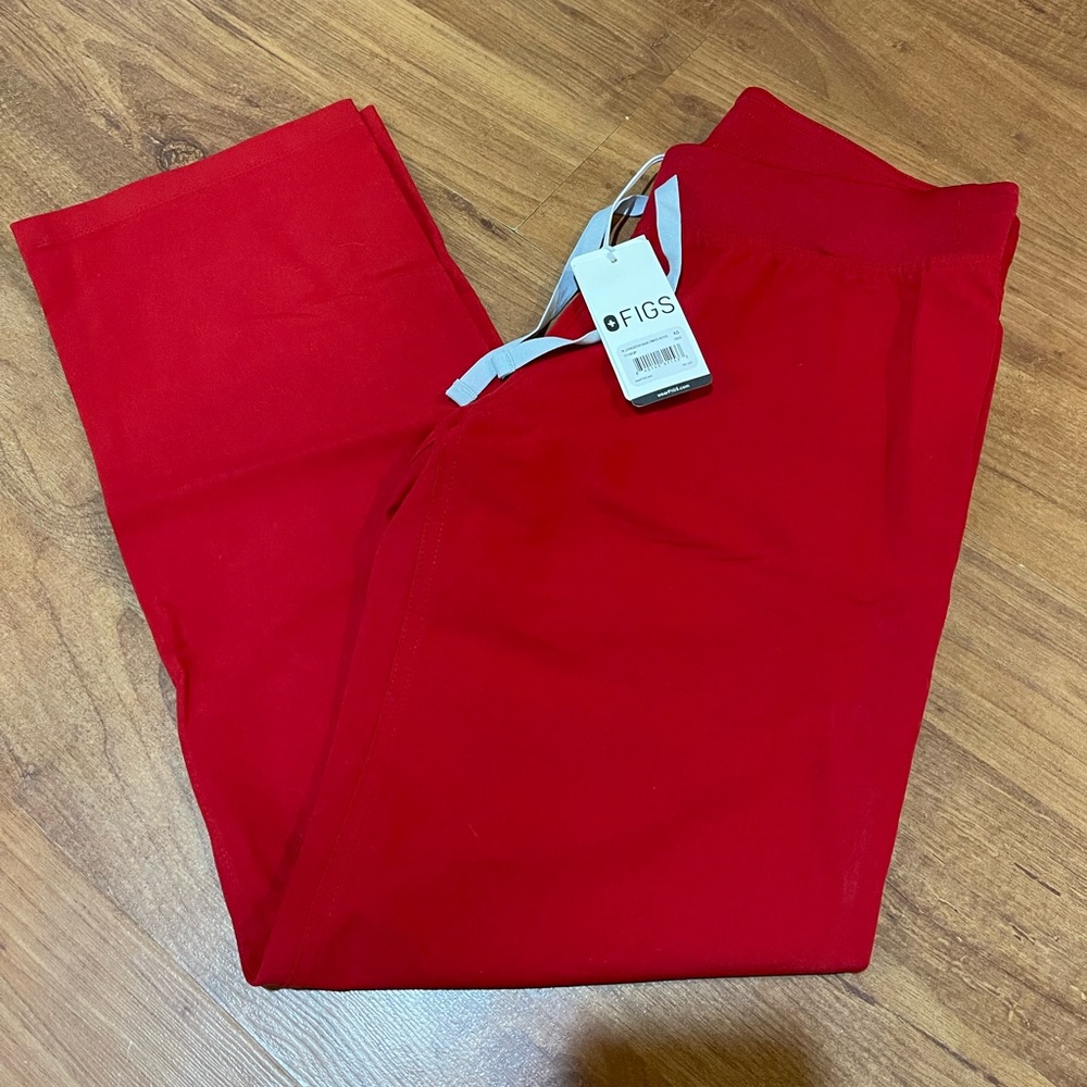 Figs XSP Red Livingston Pants - NWT